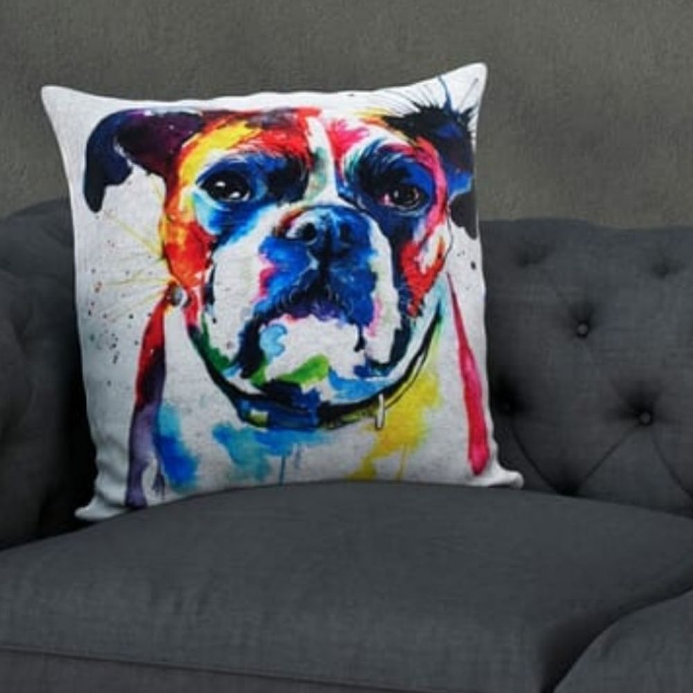 Bulldog Pillow Cover‎